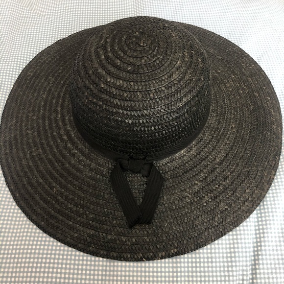 VTG Straw Wide Brimmed Hat - Picture 1 of 6
